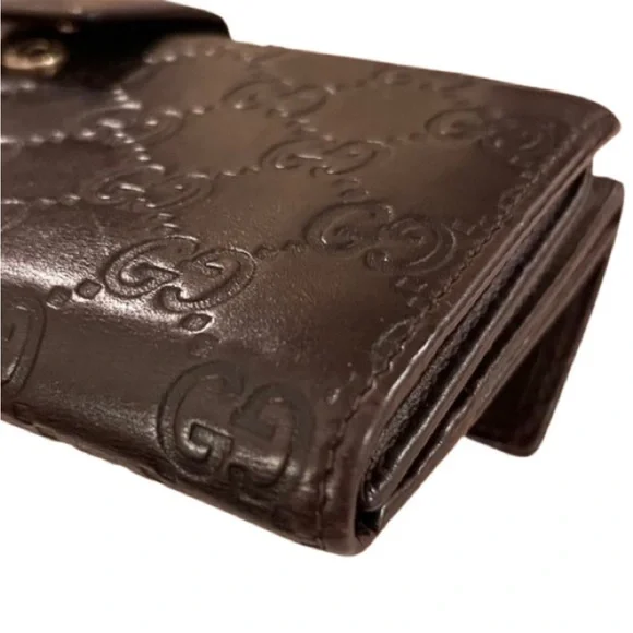 GUCCI- Guccissima Signature Continental Wallet Chocolate-Excellent Condition - Picture 11 of 16